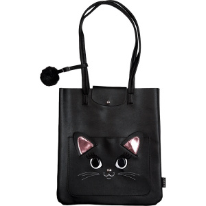СУМКА-ШОППЕР 32*35*2СМ "BLACK KITTY"