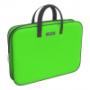 ПАПКА ПОРТФЕЛЬ НА МОЛНИИ С РУЧКАМИ А4 "NEON GREEN" ТЕКСТИЛЬ 36*29*7СМ