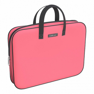 ПАПКА ПОРТФЕЛЬ НА МОЛНИИ С РУЧКАМИ А4 "NEON CORAL" ТЕКСТИЛЬ 36*29*7СМ