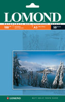 БУМАГА ДЛЯ СТРУЙНОЙ ПЕЧАТИ А5 14,8*21СМ LOMOND МАТОВАЯ ОДНОСТОРОННЯЯ 180Г/М² 50 ЛИСТОВ