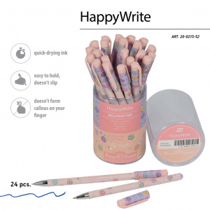 РУЧКА ШАРИКОВАЯ "HAPPYWRITE. MY SWEET. РАЗНОЦВЕТНЫЕ ПОНЧИКИ" 0.5ММ СИНЯЯ