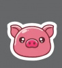 ЗНАЧОК ДЕРЕВЯННЫЙ АЛЕФ CUTE PIG