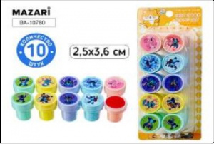 ШТАМП MAZARI 2,5*3,6СМ С КАРТИНКАМИ СТИЧ 10Ш/У