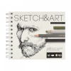 СКЕТЧБУК НА ГРЕБНЕ А5 100 Л 60Г/М2 "BRUNO VISCONTI" SKETCH&ART ПУХЛАЯ БУМАГА