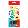 КАРАНДАШИ ЦВЕТНЫЕ "ЛЕО" 12 ЦВ ШЕСТИГРАННЫЕ