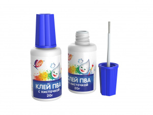 КЛЕЙ ПВА 20ГР С КИСТОЧКОЙ