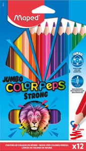 КАРАНДАШИ 12ЦВ "MAPED" "COLOR'PEPS JUMBO STRONG" ПЛАСТИКОВЫЙ КОРПУС
