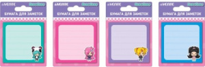 БЛОК ЗАКЛАДКА 75*75 30Л "УЛЫБКА" 