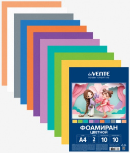 НАБОР ЦВЕТНОГО ФОАМИРАНА А4 10ЦВ 10Л  HOBBY CREATIVE 2,0ММ ПАСТЕЛЬ 