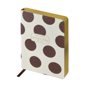 ЕЖЕДНЕВНИК А6+ "BROWN POLKA DOT" 
