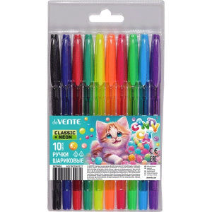 НАБОР ШАРИКОВЫХ РУЧЕК deVENTE CANDY CAT 10ЦВ