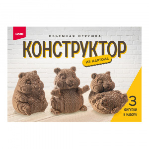 СБОРНАЯ МОДЕЛЬ ОБЪЕМНАЯ ИГРУШКА З В 1 "ХОМЯКИ"