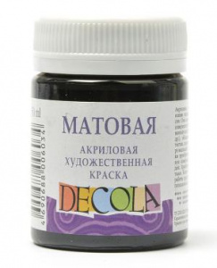 КРАСКА АКРИЛОВАЯ 50МЛ (МАТОВАЯ) ЧЕРНЫЙ