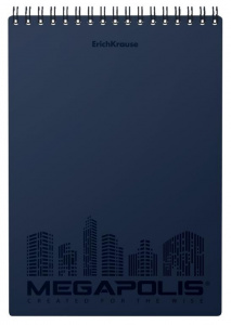 БЛОКНОТ А5 80Л НА ГРЕБНЕ ERICH KRAUSE "MEGAPOLIS"