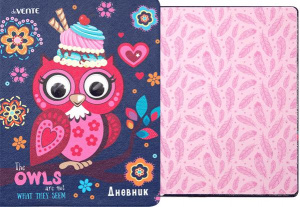 ДНЕВНИК УНИВЕРСАЛЬНЫЙ "OWL'' С ОБЛОЖКОЙ ИЗ ИСКУСТВЕННОЙ КОЖИ 