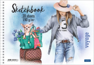 СКЕТЧБУК НА ГРЕБНЕ А4 20 Л 190Г/М2 "SKETCHBOOK "СЧАСТЛИВОЕ ВРЕМЯ" ОФСЕТНАЯ БУМАГА