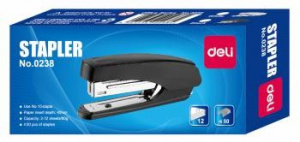 СТЕПЛЕР 10 DELI 12Л E0238 СО ВСТРОЕННЫМ АНТИСТЕПЛЕРОМ АССОРТИ