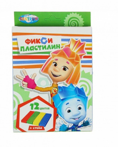 ПЛАСТИЛИН 12 ЦВЕТОВ "ФИКСИКИ" 240Г