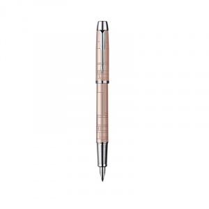РУЧКА ПОДАРОЧНАЯ ПЕРЬЕВАЯ СИНЯЯ PARKER "IM PREMIUM" METALLIC PINK ЦВЕТ КОРПУСА РОЗОВЫЙ В КАРТОННОМ ФУТЛЯРЕ