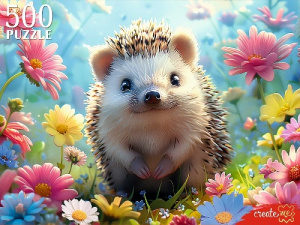 ПАЗЛЫ  500ЭЛ "ЁЖИК В ЦВЕТАХ"