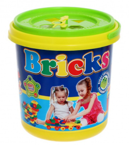 КОНСТРУКТОР BRICKS 88ЭЛ В ВЕДРЕ