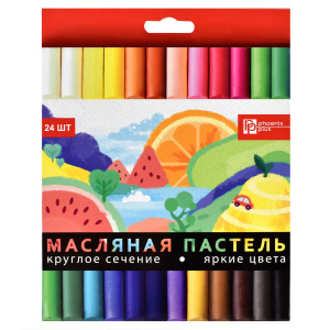 МЕЛКИ ПАСТЕЛЬ МАСЛЯНАЯ ФЕНИКС ФРУКТЫ 24ЦВ