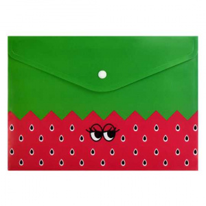 ПАПКА НА КНОПКЕ А5 ВЗГЛЯД КЛУБНИКА