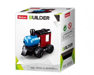 КОНСТРУКТОР"SLUBAN BUILDER" ПАРОВОЗ 25 ЭЛЕМЕНТОВ