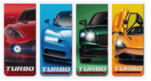 ЗАКЛАДКА МАГНИТНАЯ "TURBO" 4 ШТУКИ