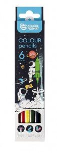КАРАНДАШИ ЦВЕТНЫЕ "SPACE ADVENTURE" 6 ЦВ  
