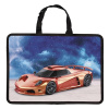 ПАПКА ПОРТФЕЛЬ А4 "SPORT CAR'' 34*25*8СМ ПЛАСТИКОВАЯ НА МОЛНИИ С РУЧКАМИ