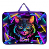 ПАПКА ПОРТФЕЛЬ НА МОЛНИИ С РУЧКАМИ А3 "GEOMETRIC CAT" ТЕКСТИЛЬ 47,5*34,5*7,5CМ
