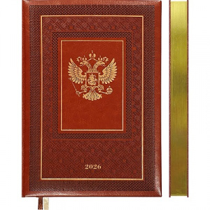 ЕЖЕДНЕВНИК A5 2026 168Л "SYMBOL" КОРИЧНЕВЫЙ