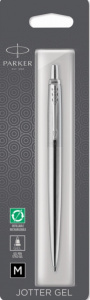 РУЧКА ПОДАРОЧНАЯ ГЕЛЕВАЯ ЧЕРНАЯ "PARKER JOTTER CORE K694" ЦВЕТ КОРПУСА МЕТАЛЛ В БЛИСТЕРЕ