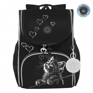 РАНЕЦ С ЭРГОНОМИЧНОЙ СПИНКОЙ GRIZZLY RAm-584-5 С МЕШКОМ ДЛЯ СМЕННОЙ ОБУВИ 33*25*13СМ
