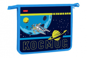 ПАПКА ДЛЯ ТЕТРАДЕЙ НА МОЛНИИ А5 "КОСМИЧЕСКИЕ СНЫ" ПЛАСТИК 24*20,5*4СМ