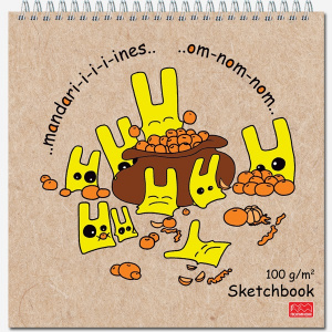 СКЕТЧБУК НА ГРЕБНЕ А5 60 Л 100Г/М2 "SKETCHBOOK QUADRO" MINI ОФСЕТНАЯ БУМАГА