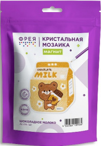 МАГНИТ АЛМАЗНАЯ МОЗАИКА "ШОКОЛАДНОЕ МОЛОКО" 9,5*10СМ