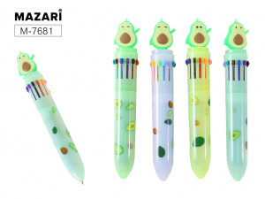 РУЧКА ШАРИКОВАЯ MAZARI ORGANIC AVOCADO 0.7ММ 12ЦВ