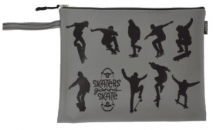 ПАПКА НА МОЛНИИ А4 "SKATERS" 33*24СМ