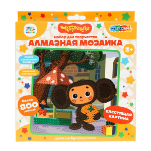 АЛМАЗНАЯ МОЗАИКА 20*20СМ "ЧЕБУРАШКА"