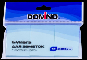 БЛОК 38*50ММ 3Ш/У*100Л "DOMINO" ГОЛУБОЙ 