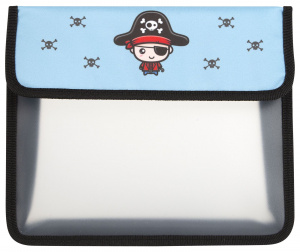 ПАПКА ДЛЯ ТЕТРАДЕЙ С КЛАПАНОМ НА ЛИПУЧКЕ А5 "CUTE PIRATE" 24*20*7СМ