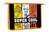 ПАПКА ДЛЯ ТЕТРАДЕЙ НА МОЛНИИ А4 "SUPER COOL" ПЛАСТИК 34*24*7,5СМ