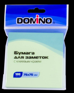 БЛОК 75*75ММ 100Л "DOMINO" ЗЕЛЕНЫЙ
