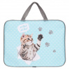 ПАПКА ПОРТФЕЛЬ НА МОЛНИИ С РУЧКАМИ А4 "CUTE KITTY" ТЕКСТИЛЬ 34*26*4СМ