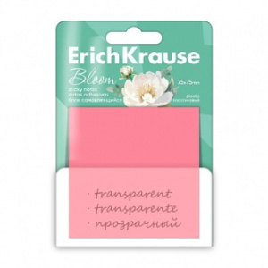 БЛОК ЗАКЛАДКА ПЛАСТИК 75*75 50Л "ERICH KRAUSE ЦВЕТУЩАЯ НЕЖНОСТЬ" АССОРТИ