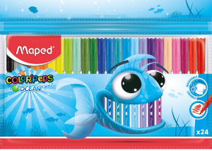 ФЛОМАСТЕPЫ  "MAPED" 24ЦВ COLOR'PEPS ОКЕАН