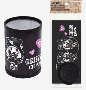 ПОДСТАВКА НАСТОЛЬНАЯ "ANIME GIRL" ПЛАСТИК 11*8СМ