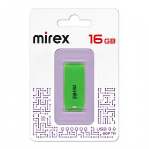 КАРТА ПАМЯТИ MIREX 16Gb USB 3.0 "SOFTA GREEN" ЗЕЛЕНАЯ
